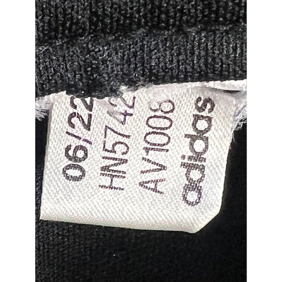 Adidas Mens Black Tapered Joggers With Bold Side Logo Stripes Athleisure Gym - Picture 10 of 10